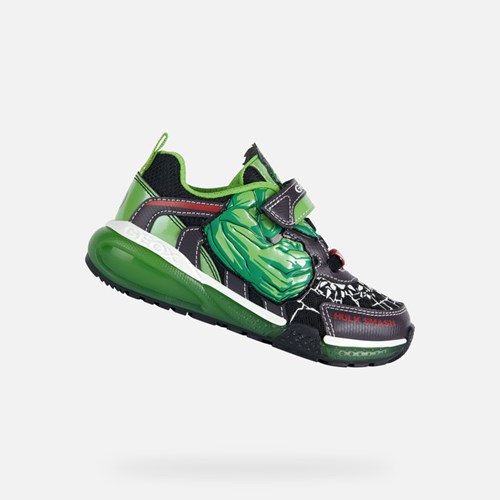 Chlapecké Light-up Shoes Geox Bayonyc Černé Zelene | MVA-857639