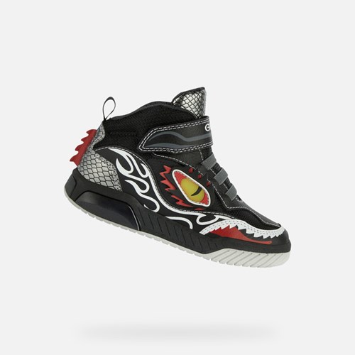 Chlapecké Light-up Shoes Geox Inek Černé Bílé | TCB-310857