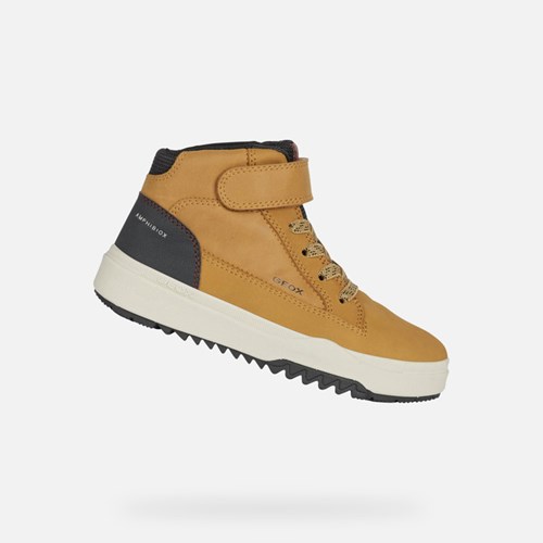 Chlapecké Mid-calf Boots Geox Bunshee Abx Tmavě Žluté Černé | TGJ-190426