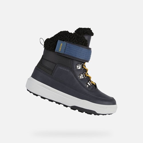 Chlapecké Mid-calf Boots Geox Bunshee Pg Abx Tmavě Blankyt Černé | JVN-630941