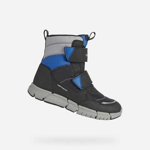 Chlapecké Mid-calf Boots Geox Flexyper Abx Černé Královská Modrá | HGS-857632