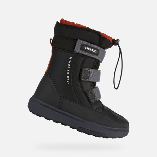 Chlapecké Nepromokavé Boty Geox Bunshee Pg Abx Černé | ZNC-317640