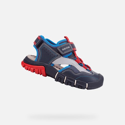 Chlapecké Sandály Geox Sandal Dynomix Tmavě Blankyt Červené | LXC-280174
