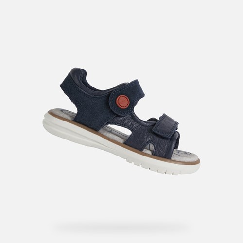 Chlapecké Sandály Geox Sandal Maratea Tmavě Blankyt Tmavě Červené | CNI-390186