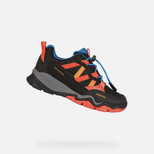 Chlapecké Tenisky Geox Montrack Abx Černé Oranžové | BZN-583469