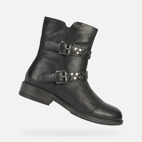 Dámské Kotníkové Boty Geox Catria Černé | FDW-293416