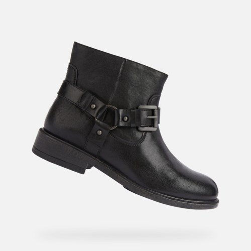 Dámské Kotníkové Boty Geox Catria Černé | WMH-287061