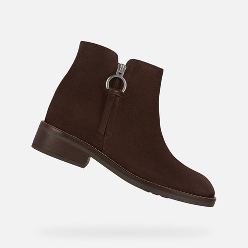 Dámské Kotníkové Boty Geox Larysse Káva | RUD-072653