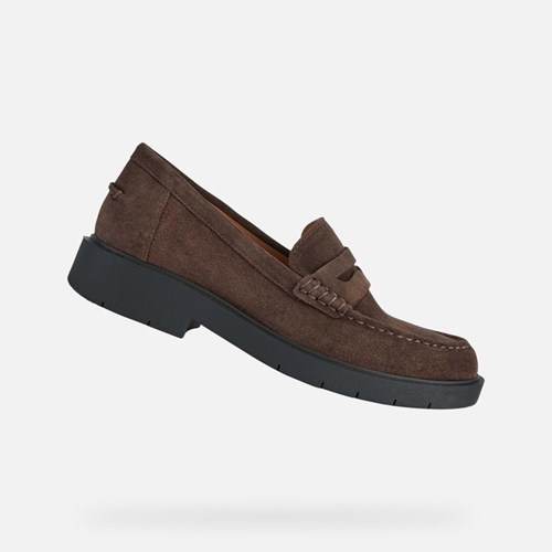 Dámské Loafers Geox Spherica Ec1 Káva | UHF-541736