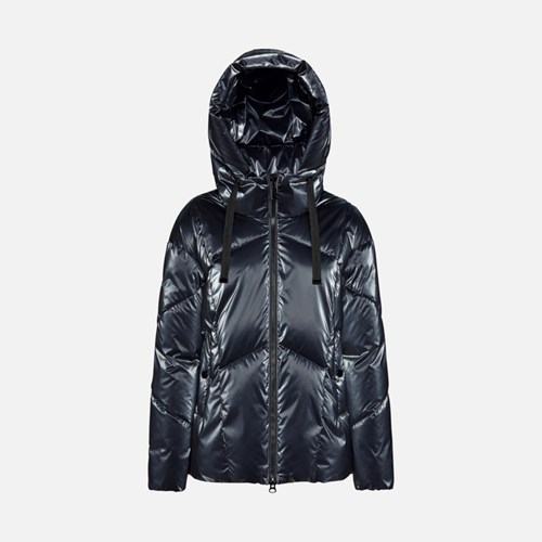 Dámské Péřové Bundy Geox Teoclea Černé | BSH-035426