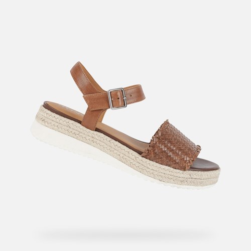 Dámské Sandály Geox Eolie Hnědé | DYH-817953