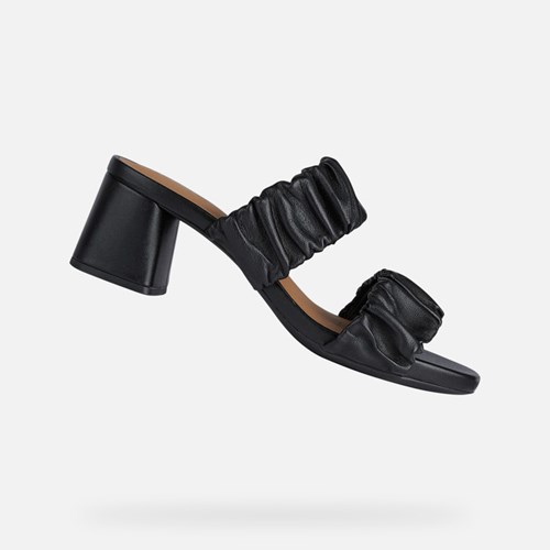 Dámské Sandály Geox Genziana Mid Černé | KYG-945867