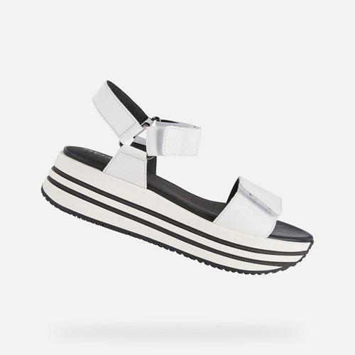 Dámské Sandály Geox Sandal Kency Bílé | BHI-306598