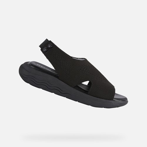 Dámské Sandály Geox Spherica Ec5 Černé | OIQ-251379
