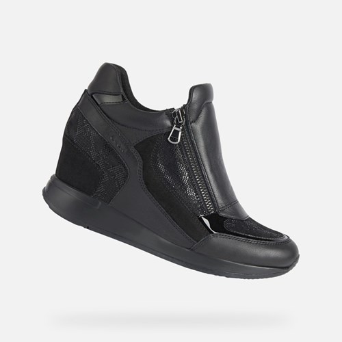 Dámské Slip On Geox Nydame Černé | NIU-273851