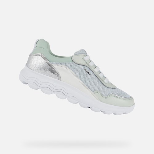 Dámské Slip On Geox Spherica Mátově Zelená Bílé | CND-850492