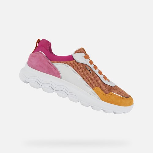 Dámské Slip On Geox Spherica Oranžové Fuchsie | AJL-937102