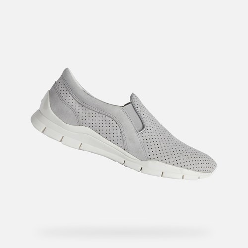 Dámské Slip On Geox Sukie Světle Šedé | CDU-756243