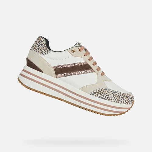 Dámské Tenisky Geox Kency Bílé | CSP-247108