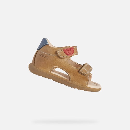 Dítě First Steps Geox Sandal Macchia Caramel | ELF-409372