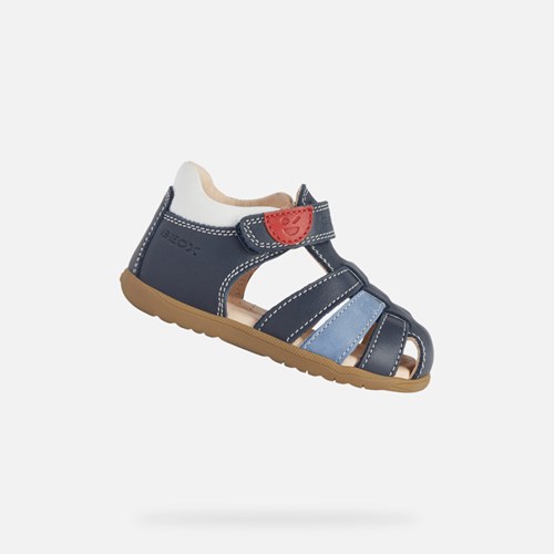 Dítě First Steps Geox Sandal Macchia Tmavě Blankyt Bílé | LNQ-943602