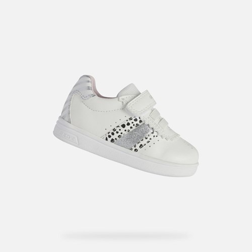 Dítě Tenisky Geox Djrock Bílé Stříbrné | RZQ-025486
