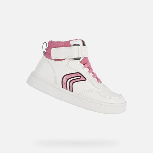 Dívčí Light-up Shoes Geox Djrock Bílé Fuchsie | KBN-607843
