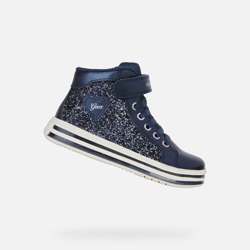 Dívčí Light-up Shoes Geox Pawnee Tmavě Blankyt | QIJ-673891