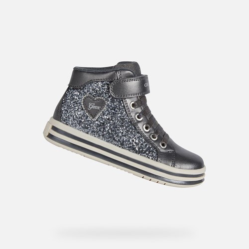 Dívčí Light-up Shoes Geox Pawnee Tmavě Šedé | HZS-483291