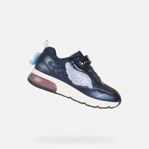 Dívčí Light-up Shoes Geox Spaceclub Tmavě Blankyt Růžové | XQG-635729