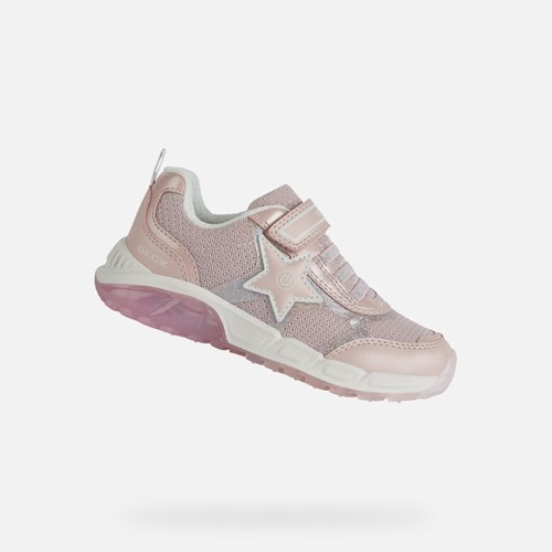 Dívčí Light-up Shoes Geox Spaziale Světle Růžové | FVP-813450
