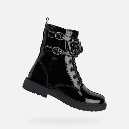 Dívčí Mid-calf Boots Geox Eclair Černé | YSN-275830