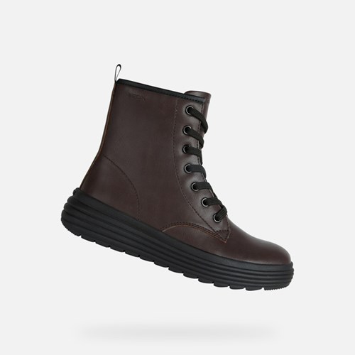 Dívčí Mid-calf Boots Geox Phaolae Tmavě Vínové | VAY-948706