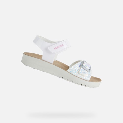 Dívčí Sandály Geox Sandal Costarei Bílé | LVN-290576