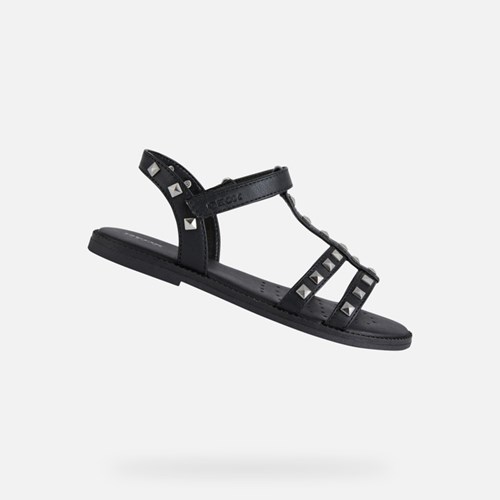 Dívčí Sandály Geox Sandal Karly Černé | KJG-031985