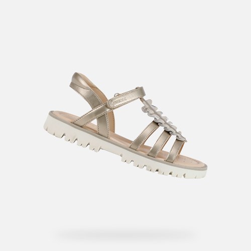 Dívčí Sandály Geox Sandal Starblush Platina | XMI-485329