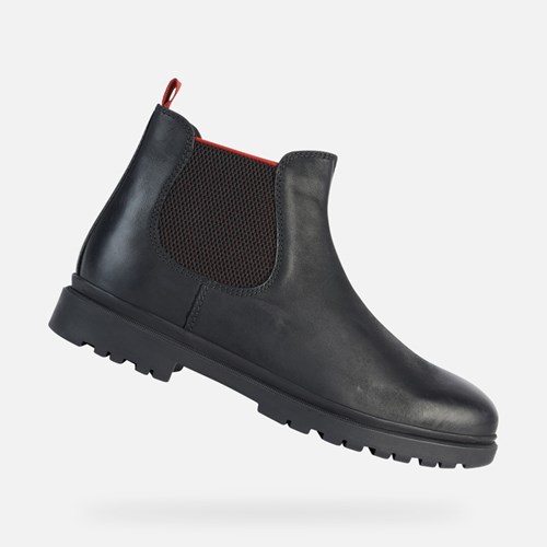 Pánské Kotníkové Boty Geox Andalo Černé Červené | QDH-509684