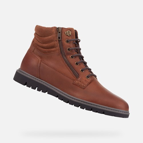 Pánské Kotníkové Boty Geox Ghiacciaio Cognac | ZPT-184579