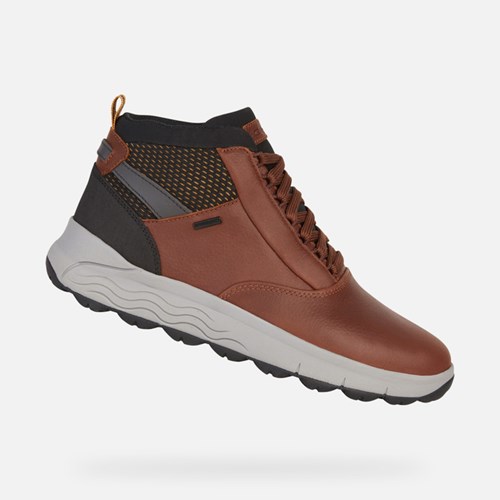 Pánské Kotníkové Boty Geox Spherica 4x4 Abx Hnědé | NHC-578469
