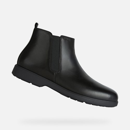 Pánské Kotníkové Boty Geox Spherica Ec11 Široké Černé | UMI-025194