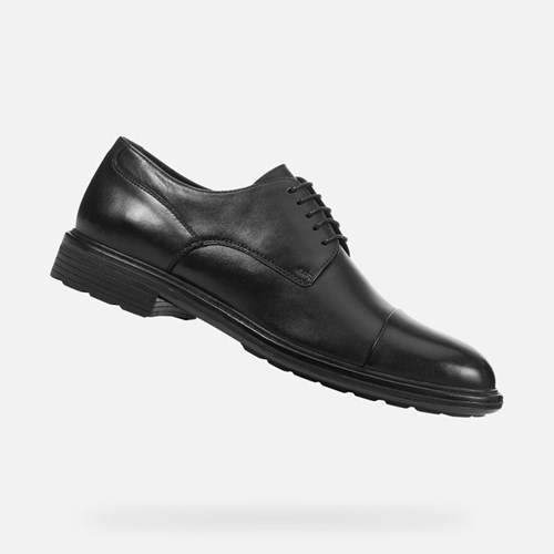 Pánské Kožené Boty Geox Walk Pleasure Černé | BPH-632480