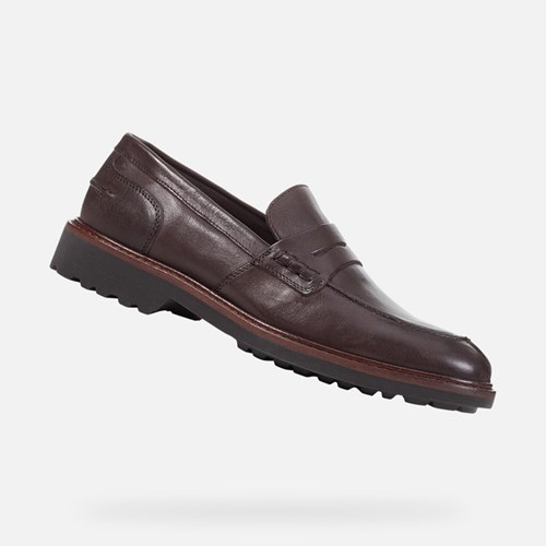 Pánské Loafers Geox Cannaregio Tmavě Káva | GKL-482906