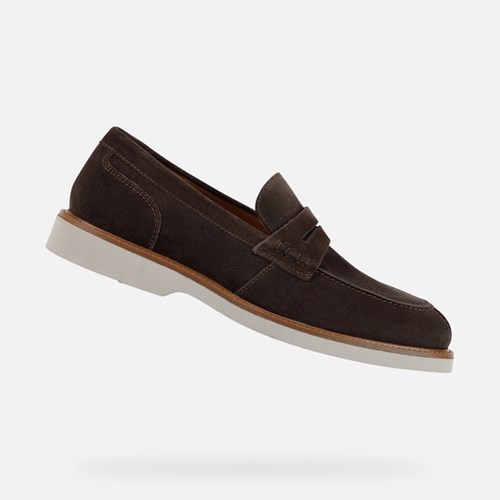 Pánské Loafers Geox Gubbio Tmavě Hnědé | DOR-046923