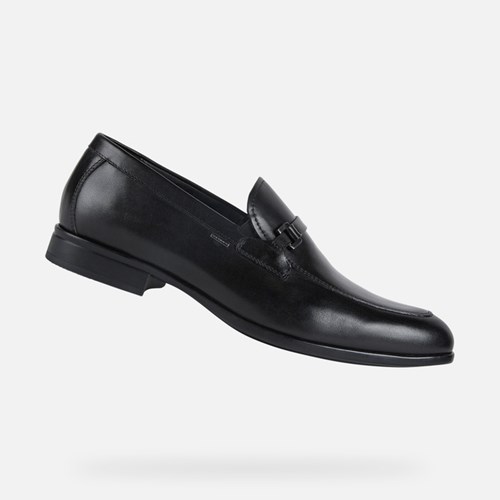 Pánské Loafers Geox Iacopo Široké Abx Černé | FXI-348705