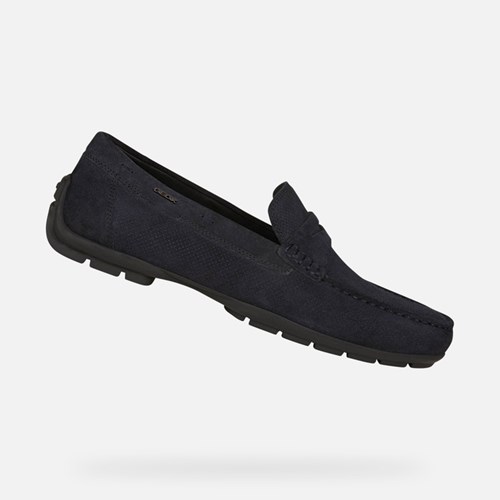 Pánské Loafers Geox Moner W 2fit Tmavě Blankyt | LRT-912784