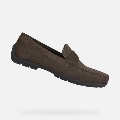 Pánské Loafers Geox Moner W 2fit Tmavě Hnědé | MLO-942715