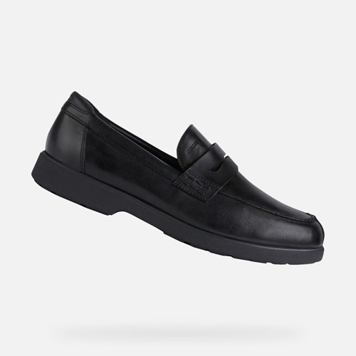 Pánské Loafers Geox Spherica Ec11 Černé | TSF-849536
