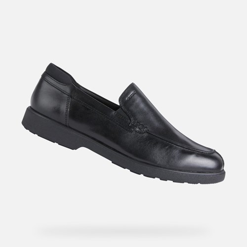 Pánské Loafers Geox Spherica Ec11 Široké Černé | SIL-602354