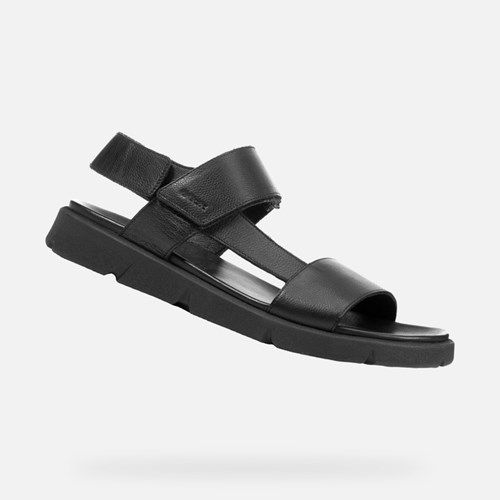 Pánské Sandály Geox Xand 2s Černé | DUO-846701