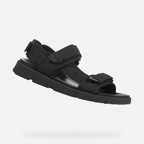 Pánské Sandály Geox Xand 2s Černé | JUK-704931